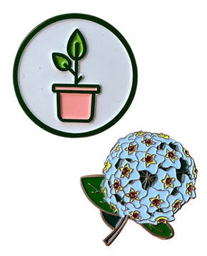 Root Houseplants Enamel Pin Badges